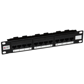 Cat5e UTP RJ45 Elite 10in HD 12Way Patch Panel