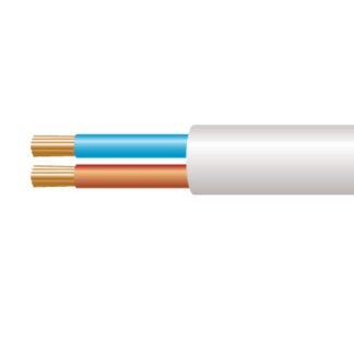 2 Core Circular Flex PVC/PVC Cable 0.75mm White