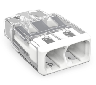 Push-Wire 2 Conductor Connector 32A 450V 4kV 0.75-4.0mm Transparent/White