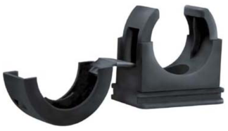 Conduit c/w Integral Lid Clip 26mm Black Nylon