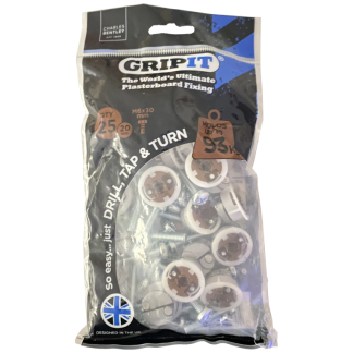 GRIPIT Plasterboard Fixing 20mm Brown