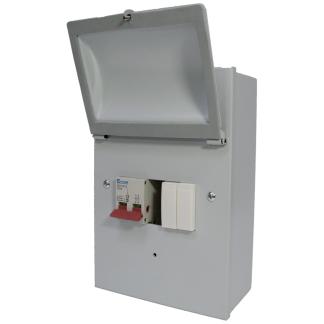 Garage Main Switch IP54 Consumer Unit 100A Metal