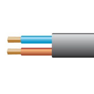 2 Core Flat Flex PVC/PVC Cable 0.75mm Black