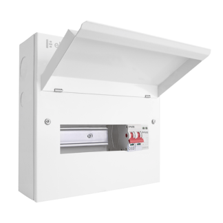 7 Free Ways Straight Way Consumer Unit 100A 40kA 258x260x116mm Metal White