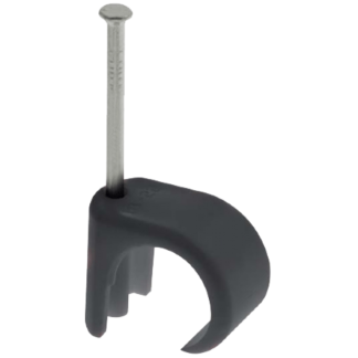 Cable Round Clip 3-5mm Black