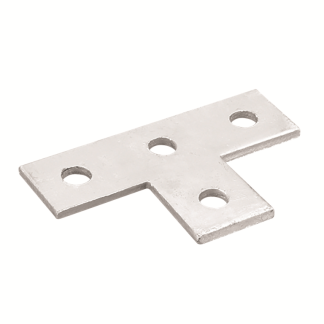 4 Hole Flat Tee Bracket Steel Hot Dip Galvanised