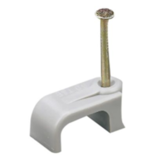 Cable Flat T&E Clip 1-1.5mm Grey
