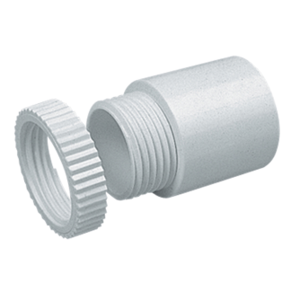Male Thread Adaptor 20mm White PVC