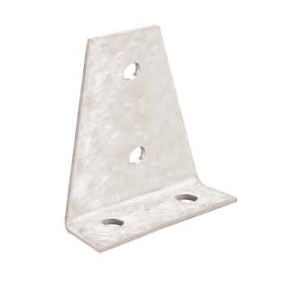 4 Hole Flat Gusset L Bracket Steel Hot Dip Galvanised