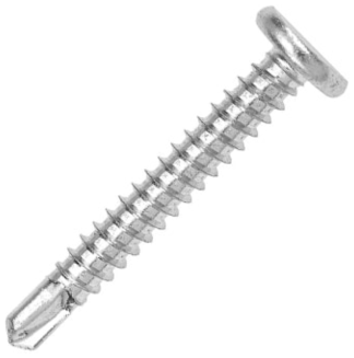 Orbix Metal Heavy Duty Self Drill Screw 5.5x40mm Silver/Carbon Steel/BZP