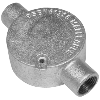 Conduit 2 Way Box 20mm Galvanised