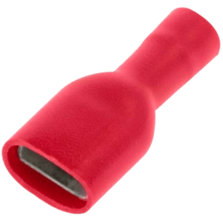 Pre-Insulated F/Insul Fem Push On Terminal 4.8mm  0.5mm Tab Red