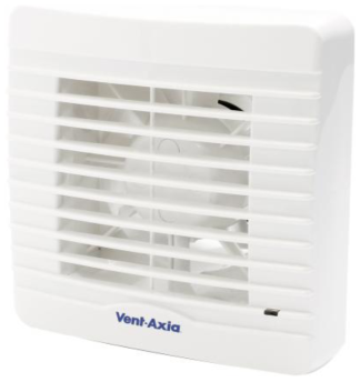 VA100XHP c/w Shutter & Humidistat Fan 155x155mm White