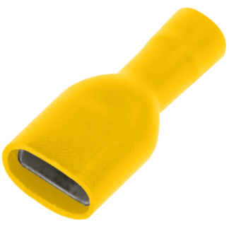 Pre-Insulated F/Insul Fem Push On Terminal 6.3mm Yellow