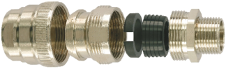 Type BC-C Straight Fixed Brass Connector M20 Nickel Plated Brass