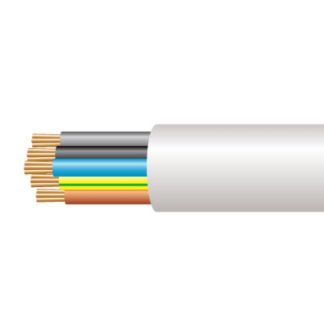 5 Core Circular Flex PVC/PVC Cable 0.75mm White