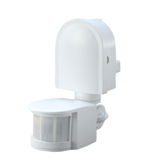 Wall M/D 180Deg IP44 PIR 66x137.6x48mm White