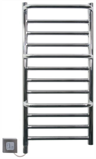 Compact Stepped Towel Rail 120W 400mm Chrome