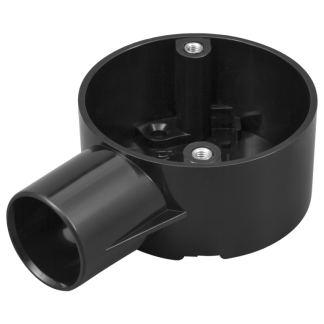 Terminal 1 Way Circular Box 25mm Black PVC
