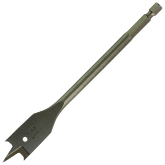 Wood Boring 1/4in Hex Shank Flat Bit 19x152mm