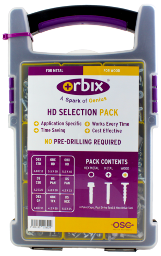 Orbix Selection Pack HD Screw Kit Silver/Carbon Steel/BZP