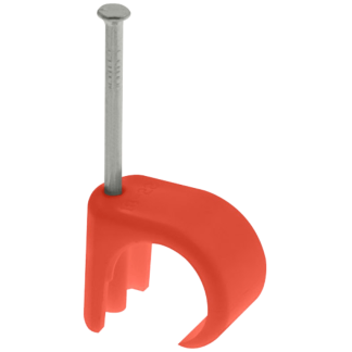 Cable Round Clip 7-10mm Red