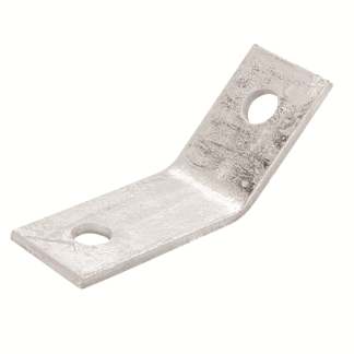 2 Hole 45Deg Obtuse Angle Bracket Steel Hot Dip Galvanised