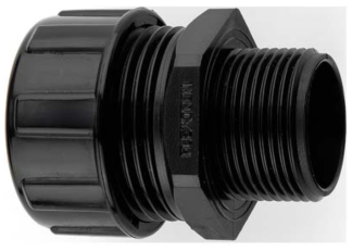 Male Thread c/w Seal Connector 20mm Black
