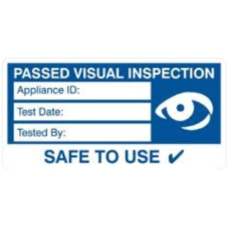 Inspection Write On Label 50x25mm Blue/White