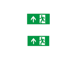 2 x Up Running Man Legend