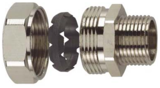 External Metric Thread Connector 25mm Brass