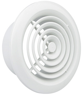 Circular Internal Grille 100mm White