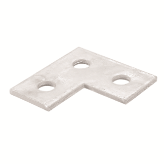 3 Hole Flat L Bracket Steel Hot Dip Galvanised