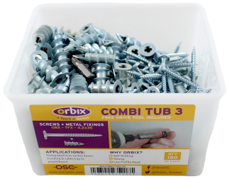 Orbix Woodscrew for Plasterboard Screw 35mm Silver/Carbon Steel/BZP