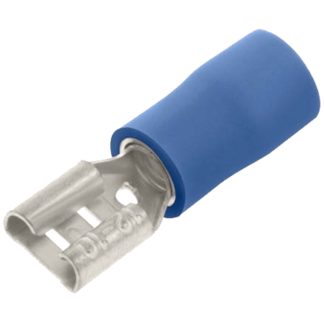 Pre-Insulated Female Push On Terminal 4.8mm  0.5mm Tab Blue