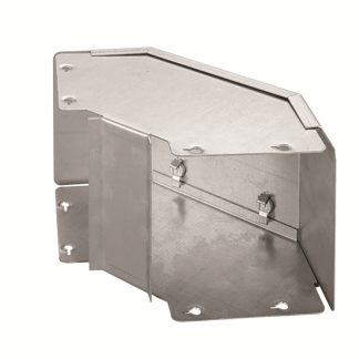 90Deg Gusset Outside Lid Bend 100x100mm Steel Pre-Galvanised