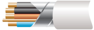 4 Core Fire Resistant Cable 1.5mm White