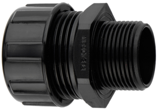 Male Thread c/w Seal Connector 16mm Black