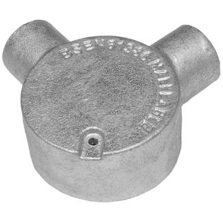 Conduit Angle 2 Way Box 25mm Galvanised