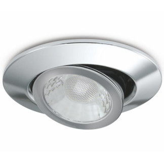 V50 Tilt LED Fire Rated IP20 Downlight 7W 650lm Chrome
