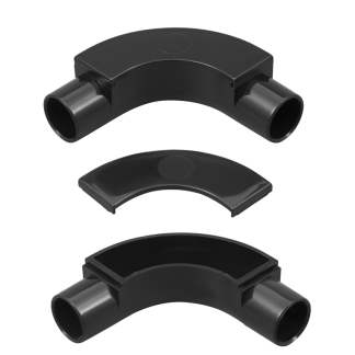 Inspection Bend 20mm Black PVC