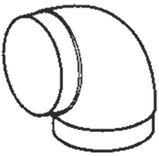 90Deg for 120mm Ducting Bend