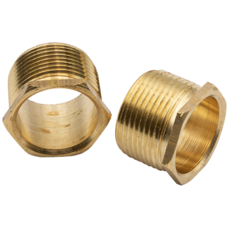 Long Pattern Male Bush 25mm Brass