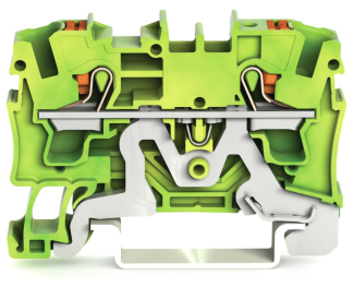 Ground 2 Conductor Terminal Block 0.5-4mm Green/Yellow