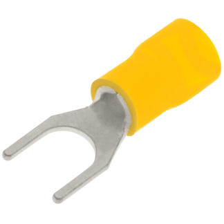 Pre-Insulated Fork Terminal 6mm Yellow