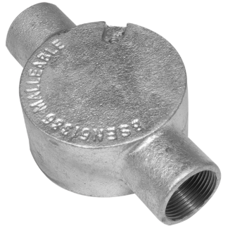 Conduit 2 Way Box 25mm Galvanised