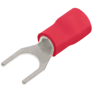 Pre-Insulated Fork Terminal 3.5mm Red