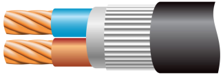 2 Core SWA XLPE/
 Cable 1.5mm Black
