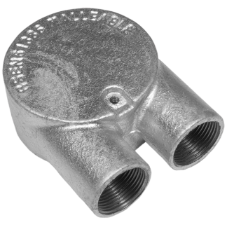 Conduit 2 Way U Box 25mm Galvanised