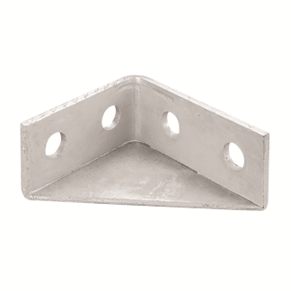 4 Hole Right Angle Gusset Bracket Steel Hot Dip Galvanised